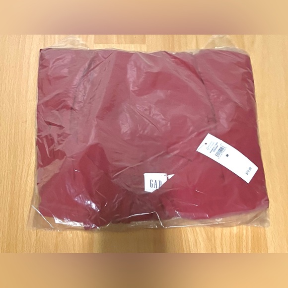 Gap Red Puff Sleeve Midi Dress with Front Tie & Side Slit: Size M - Picture 6 of 9